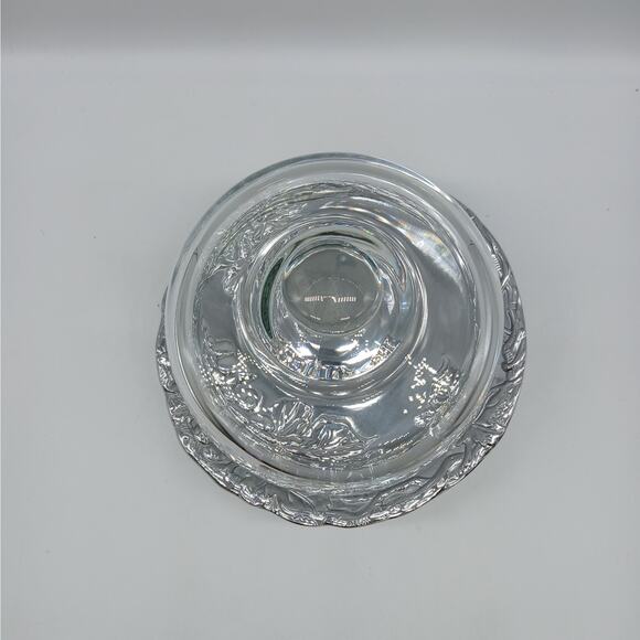 Arthur Court 2000 Grape 8" Pedestal Dessert/cheese Plate & Glass Dome Lid Silver - Picture 2 of 7